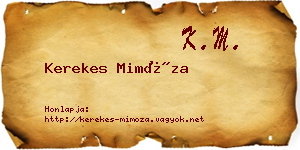 Kerekes Mimóza névjegykártya